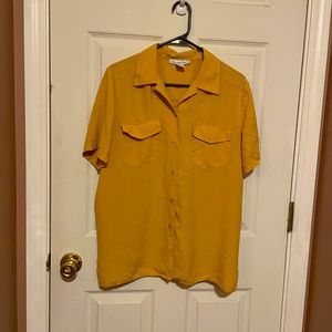 Mustard yellow button up shirt